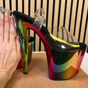 PLEASERS RAINBOW 6inch HEELS (LIKE-NEW)